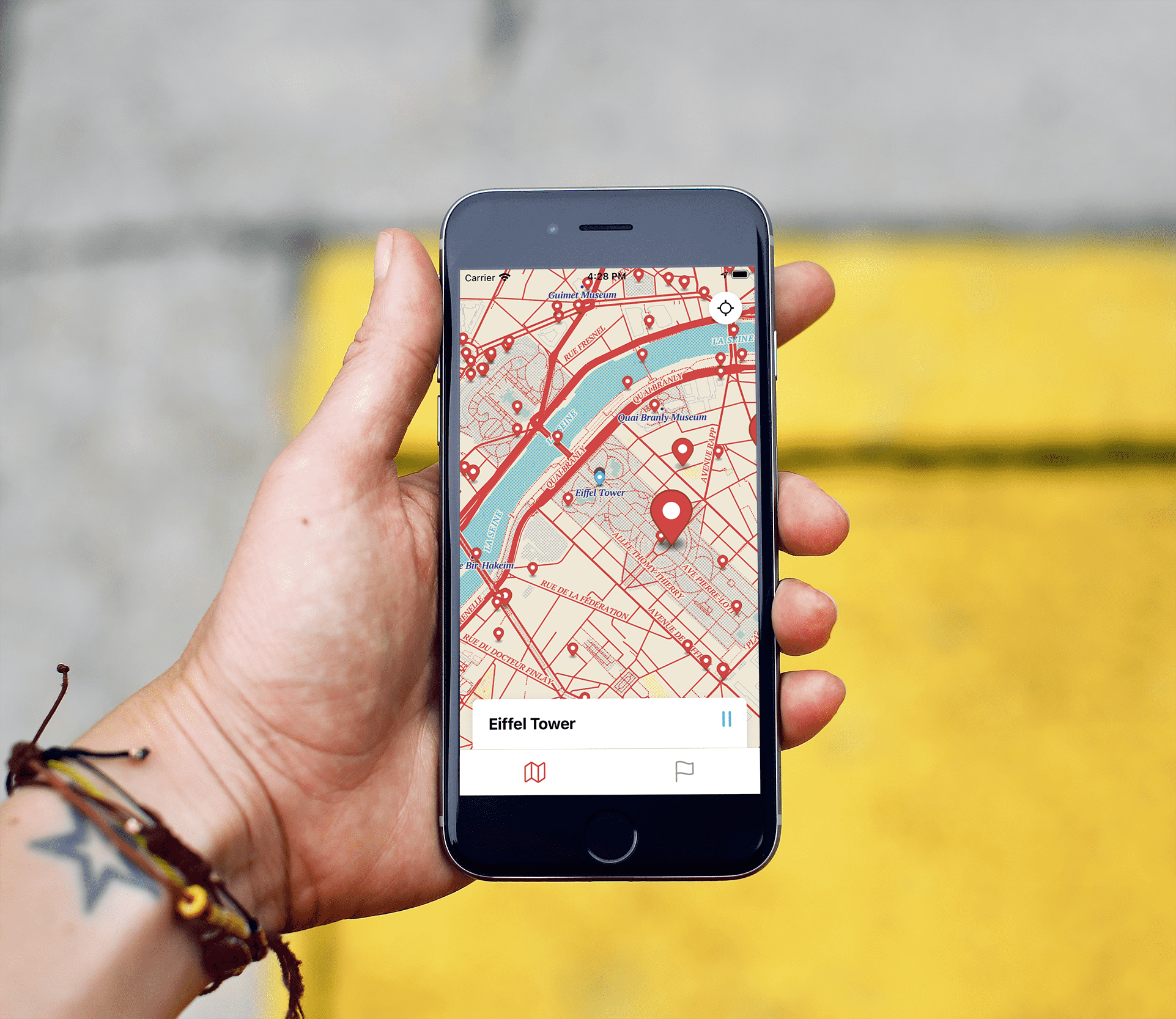 Mockup of the Triptalk App